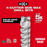 Milwaukee 48-20-7663 MX4 SDS-Plus Carbide Drill Bit Kit (8-Piece)