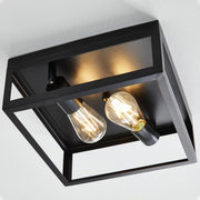 Better Homes & Gardens Square Flush Mount Indoor/Outdoor Ceiling Light, Brass Finish, Light Bulb Included