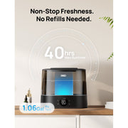 DREO Cool Mist Ultrasonic Humidifier, 1.06 Gallon Tank, 32H Runtime, 3 Mist Levels, Digital Display, Night Light, Black, DWHM10