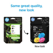 HP CZ138FN#RFD 61 Tri-color/61XL Black Ink Cartridge Combo Pk