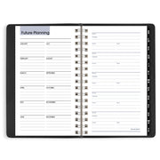 ACCO Brands DayMinder 2026 Weekly Appointment Book Planner, Hourly Layout, Black Faux Leather Cover, 3.5 x 6 in