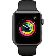 Apple Watch Gen 3 Series 3 42mm Space Gray Aluminum - Black Sport Band 3D215LL/A