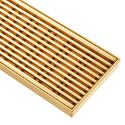 40 PATTERNED LINEAR SHOWER DRAIN - MATTE BLACK