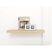 Mainstays Natural Wood Floating Shelf, Off-White Finish, 23 in Length - Lightweight