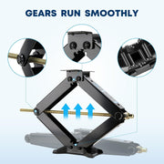 Kohree 24 Inch 9500lbs RV Trailer Stabilizer Leveling Scissor Jacks Set of 4 with Crank Handle and Drill Bit