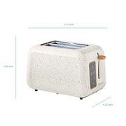 The Pioneer Woman PW8402550614-01 Digital 2-Slice Toaster with Digital Display, Linen Speckle