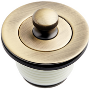 Signature Hardware 485512 Lift & Turn Tub Drain with Adapter Sleeve - Aged Brass