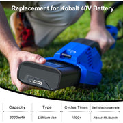 FSKE 3.0Ah 40V Lithium Ion Power Tool Battery Replacement for Kobalt KB340-06 KB240-06 KB240-03 KB2540C-06 KB245-06 KB440