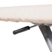 Seymour Home Products Adjustable Height Ironing Board, 18in Wide Steel Frame, 100% Cotton Cover, Iron Rest, Beige Linen, 4760224