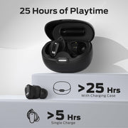 Monster MH11903 Wireless Earbuds In-ear Bluetooth Headphones, 25H Playtime, Black