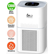 DR. J Professional AP206 1300sq.ft HEPA Air Purifiers, White