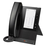 Poly CCX 400 VoIP Telephone, Business Media Desk Phone, 5-Inch Touchscreen, 24 Lines, PoE, Black