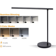 Bostitch Dimmable LED Desk Lamp with Adjustable Color Temperature, Touch Sensor Control, Black, Metal Housing, VLED1826BLK-BOS