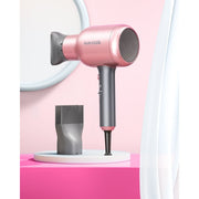 Wavytalk Ionic Hair Dryer with Diffuser and Nozzle Attachments, Powerful 1875W Motor, Pink, 5917