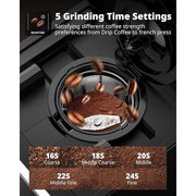 AIRMSEN CGM511 Grind & Brew Coffee Maker with Built-in Grinder, Black
