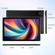 AEEZO KB1001-BK Android 15 GO Tablet 10inch Tablet, 5-Core, 20GB RAM+64GB ROM+1TB Expand, Black