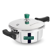 Indus Valley Triply Stainless Steel Outer Lid Pressure Pan 3.5 Litres | Also Use As Deep Fry Pan | Induction friendly | ISI-Certified, 3-Layer Body, 100% Pure & Toxin-free