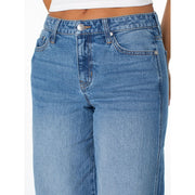 Celebrity Pink Womens Baggy Wide Leg Jeans, Mid Rise Banded Waist, Medium Wash, Size 13, 32 Inch Inseam, CJ26048HF38W