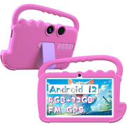 CUPEISI Kids Tablet, 7 Inch IPS HD Display, Android 12, 1.5GHz Quad-Core Processor, 4GB RAM, 32GB Storage, Dual Cameras, Parental Controls, Shockproof Case