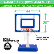GoSports BB-SPLASHHOOP-E Splash Hoop Elite Pool Basketball Game Set
