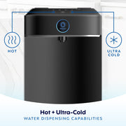 Primo 601387 Water Bottom Loading Water Dispenser with Programmable Autofill, Hot and Cold Water, Black