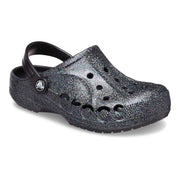 Crocs Girl's Baya Toddler Glitter Clogs, Black Multi 9T
