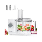 VAVSEA FP9078-UL Food Processor and Vegetable Chopper for Dicing Chopping Mincing BPA Free Stainless Steel Blades 500 Watt Peak Power White