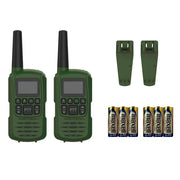 Ozark Trail L3TWD003-CS-R-US Two Way Walkie Talkie, IPX4, 22 Channel, Green, 2 Pack