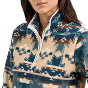 Wrangler Retro Quarter-Zip Sherpa Pullover - Dusty Blue - L