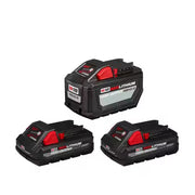 Milwaukee Tool 48-11-1812P3 M18 18-Volt Lithium-Ion High Output 12. 0Ah Battery with Two 3. 0Ah Batteries (3-Pack)