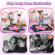 Beefunni Light-Up 8-Button Interactive Dance Mat Toy, Wireless Bluetooth, Purple, Ages 3-12, 37.4x33.8 in, 799-13A