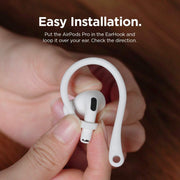 Elago AirPods Pro Ear Hooks, Compatible with AirPods 1 2 3 4 and AirPods Pro 1 2 3, White, Ergonomic Anti-Slip Design