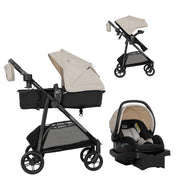 Evenflo Omni Ultra Travel System with Revolve180 LiteMax NXT Rotational Infant Car Seat, Caviar Black