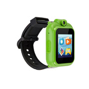 PlayZoom Kids Holographic Silicone Smartwatch with Swivel Camera, 30 STEM Games, Music Player, Earbuds Set, 42mm, Green Dinosaur