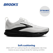 Brooks Trace 4 Running Shoes for Men - Bright White/Oyster/Black - 9M