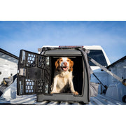 Lucky Duck Medium Kennel Cover, Durable 600D Polyester, All Weather Ventilation, Easy Roll Windows, Storm Grey, 21-70224-6