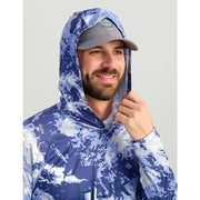 Huk H1200611-403 Pursuit Mossy Oak Hoodie - Mossy Oak Elements Stormwater Skipper Blue - M