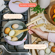 Made By Gather Ceramic Nonstick Cookware Set, 12-Piece, Lavender, Oven Safe to 500F, Compatible with All Stovetops Including Induction