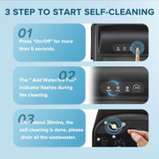 Auseo HZB-12B Countertop Ice Maker, Portable, 26 lbs/24H, 9 Bullet-Shaped Ice Cubes in 6 Minutes, Self-Cleaning, Black