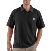Carhartt Loose-Fit Midweight Short-Sleeve Pocket Polo for Men - Black - 3XL