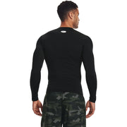 Under Armour HeatGear Compression Long-Sleeve Shirt for Men - Black/White - MT