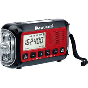 Midland ER40 Emergency Crank Weather Alert Radio, Red/Black