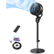Dreo Poly Fan 306 Pedestal Fan, Ultra-Quiet 25dB, 80 Oscillation, 90 Vertical Tilt, 34-41 in Adjustable Height, 3 Speeds with Auto Mode, Remote Control, Black