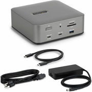 StarTech.com Thunderbolt 5 Docking Station, Dual 8K 60Hz, Triple 4K 144Hz, 140W Laptop Charging, 2.5GbE Ethernet, USB4 Compatible, Space Gray, 215N-TB5USB4DOCK