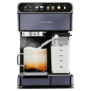 Chefman RJ54-I-SV-BLK-WM 20-Bar, 2-Cup Black Stainless Espresso Machine