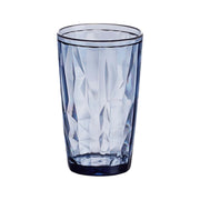 PinePeak 16oz Unbreakable Acrylic Drinking Glasses, BPA-Free, Shatterproof, Stackable, Dishwasher Safe, Blue, Set of 4