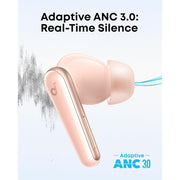 Anker Soundcore Liberty 5 Wireless Earbuds, Adaptive Noise Cancellation, Dolby Audio, 6-Mic AI Clear Calls, Fast Charging, Pink, A3957