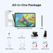 UGEE UT3 Drawing Pad, 14.25 in IPS LCD Touchscreen, 8GB RAM, 256GB Storage, Android 14, Space Gray