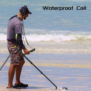 Aneken Professional Metal Detector, Waterproof 10-Inch Coil, Foldable Adjustable Length, Rechargeable 2000mAh Battery, Backlit LCD Display, Includes Carry Bag Shovel Headphones, GT1000