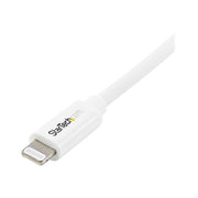 StarTech.com Lightning Cable, Apple MFi Certified, Reversible 8-Pin Connector, White, 1 Meter USBLT1MW